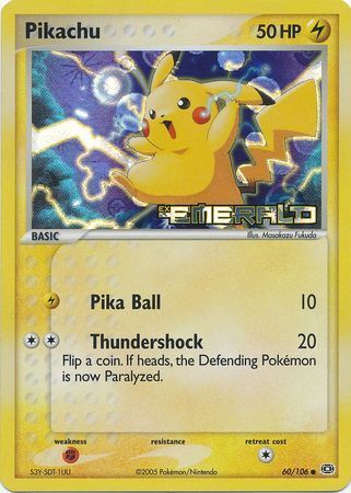 Pikachu (60/106) (Stamped) [EX: Emerald] | Card Merchant Takapuna