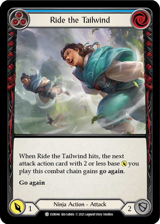 Ride the Tailwind (Blue) [EVR046] (Everfest)  1st Edition Rainbow Foil | Card Merchant Takapuna