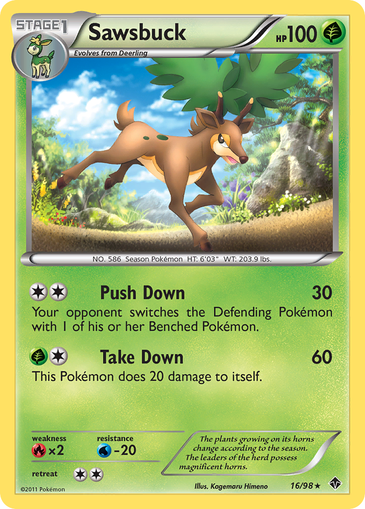 Sawsbuck (16/98) [Black & White: Emerging Powers] | Card Merchant Takapuna