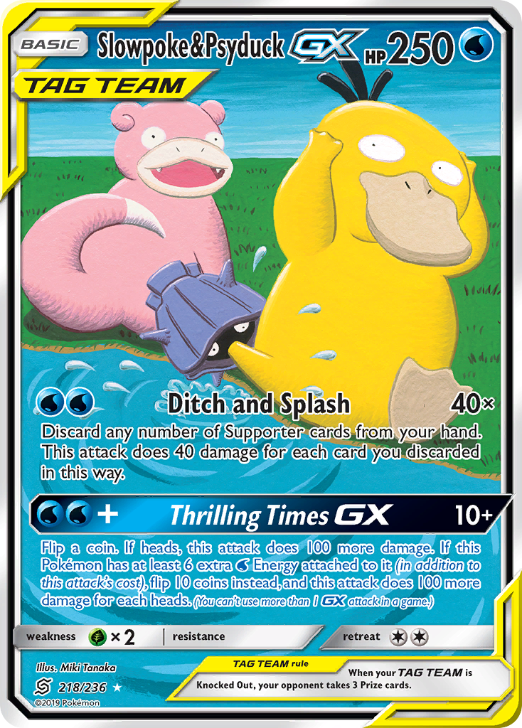 Slowpoke & Psyduck GX (218/236) [Sun & Moon: Unified Minds] | Card Merchant Takapuna