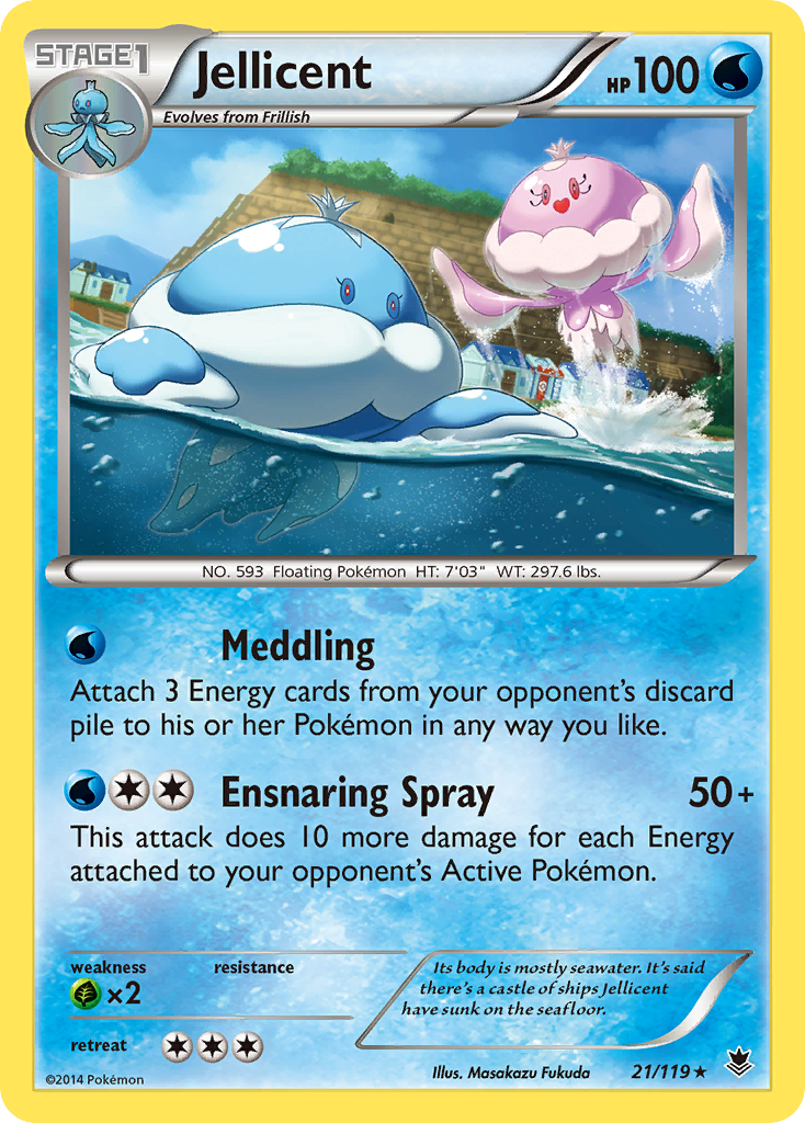 Jellicent (21/119) [XY: Phantom Forces] | Card Merchant Takapuna