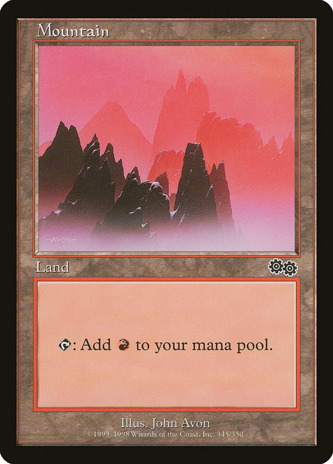 Mountain (345) [Urza's Saga] | Card Merchant Takapuna