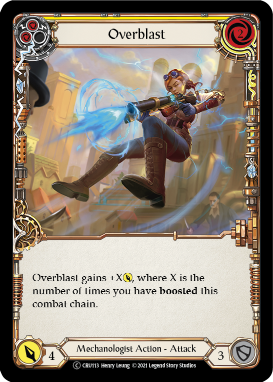 Overblast (Yellow) [U-CRU113] (Crucible of War Unlimited)  Unlimited Rainbow Foil | Card Merchant Takapuna