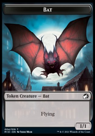 Bat Token [Innistrad: Midnight Hunt Tokens] | Card Merchant Takapuna