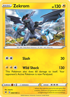 Zekrom (060/185) [Sword & Shield: Vivid Voltage] | Card Merchant Takapuna