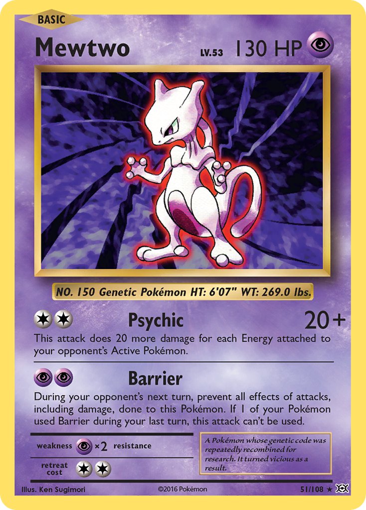 Mewtwo (51/108) (Theme Deck Exclusive) [XY: Evolutions] | Card Merchant Takapuna