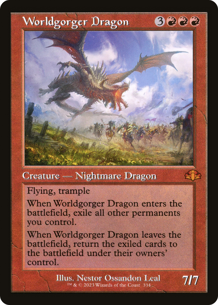 Worldgorger Dragon (Retro) [Dominaria Remastered] | Card Merchant Takapuna