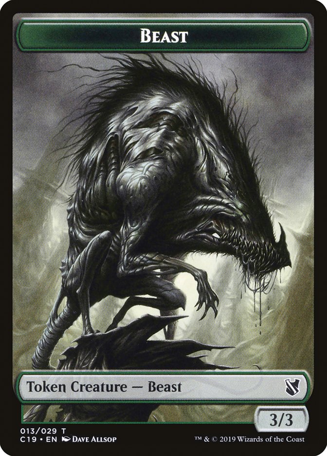 Beast Token (013/029) [Commander 2019 Tokens] | Card Merchant Takapuna