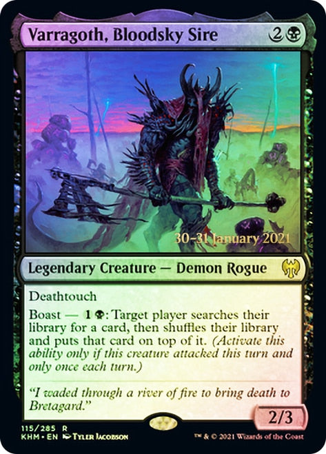 Varragoth, Bloodsky Sire [Kaldheim Prerelease Promos] | Card Merchant Takapuna