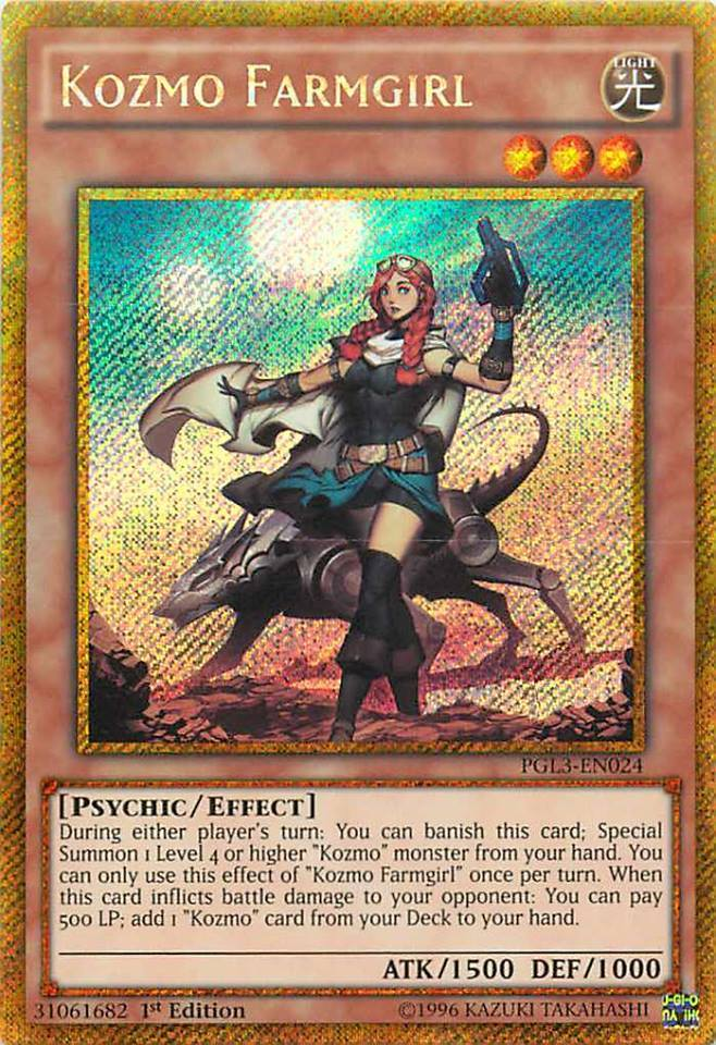 Kozmo Farmgirl [PGL3-EN024] Gold Secret Rare | Card Merchant Takapuna