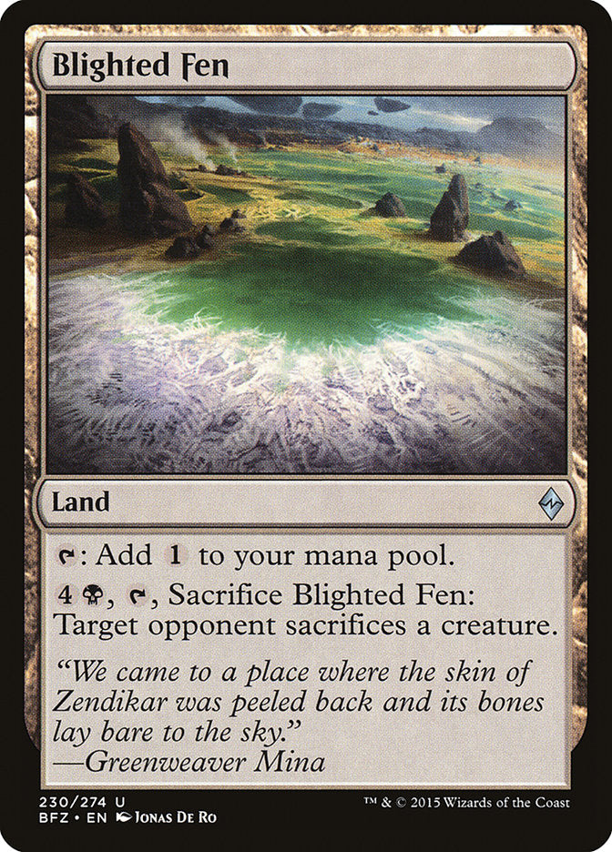 Blighted Fen [Battle for Zendikar] | Card Merchant Takapuna