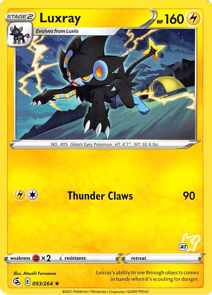 Luxray (093/264) (Pikachu Stamp #47) [Battle Academy 2022] | Card Merchant Takapuna