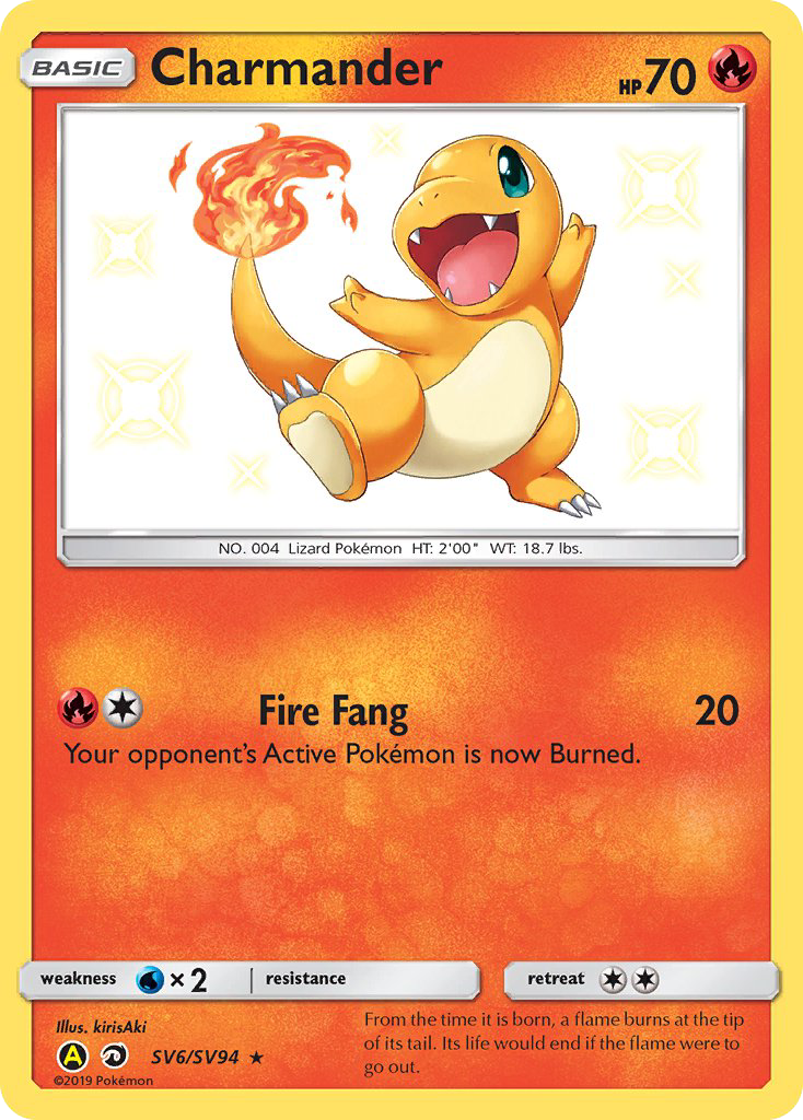 Charmander (SV6/SV94) [Sun & Moon: Hidden Fates - Shiny Vault] | Card Merchant Takapuna