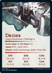 Drider Art Card [Dungeons & Dragons: Adventures in the Forgotten Realms Art Series] | Card Merchant Takapuna