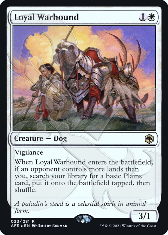 Loyal Warhound (Ampersand Promo) [Dungeons & Dragons: Adventures in the Forgotten Realms Promos] | Card Merchant Takapuna