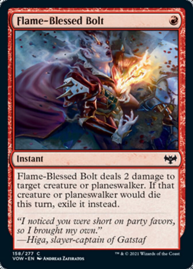 Flame-Blessed Bolt [Innistrad: Crimson Vow] | Card Merchant Takapuna