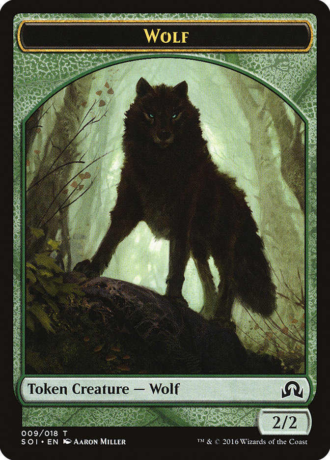 Wolf Token [Shadows over Innistrad Tokens] | Card Merchant Takapuna