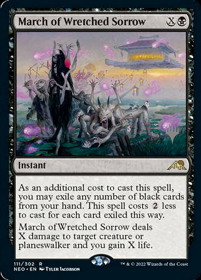 March of Wretched Sorrow (Promo Pack) [Kamigawa: Neon Dynasty Promos] | Card Merchant Takapuna