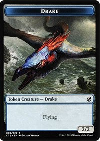 Drake // Human Double-Sided Token [Commander 2019 Tokens] | Card Merchant Takapuna