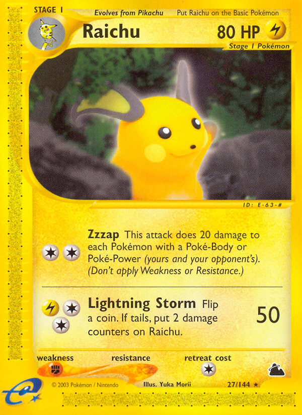 Raichu (27/144) [Skyridge] | Card Merchant Takapuna