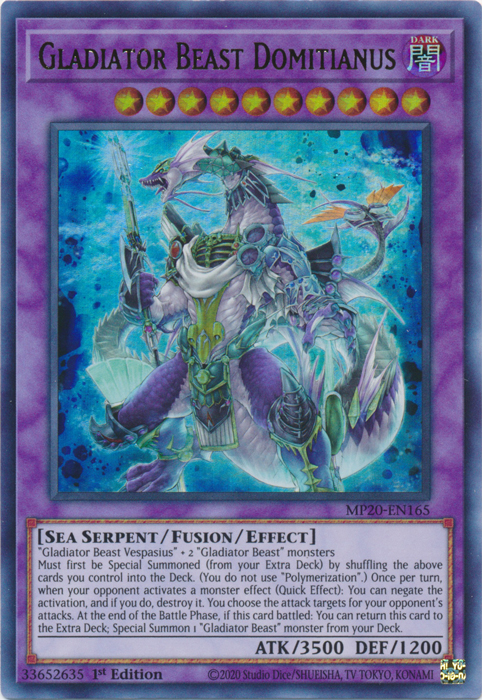 Gladiator Beast Domitianus [MP20-EN165] Ultra Rare | Card Merchant Takapuna