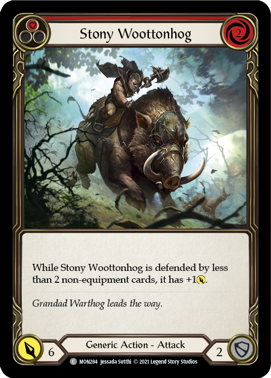 Stony Woottonhog (Red) [MON284] (Monarch)  1st Edition Normal | Card Merchant Takapuna