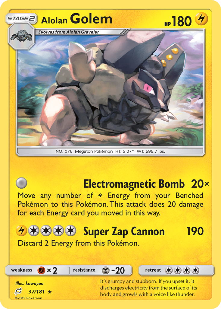 Alolan Golem (37/181) [Sun & Moon: Team Up] | Card Merchant Takapuna