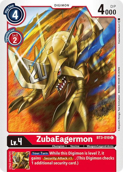 ZubaEagermon [BT3-010] [Release Special Booster Ver.1.5] | Card Merchant Takapuna