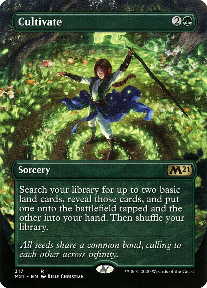 Cultivate (Borderless Alternate Art) [Core Set 2021] | Card Merchant Takapuna