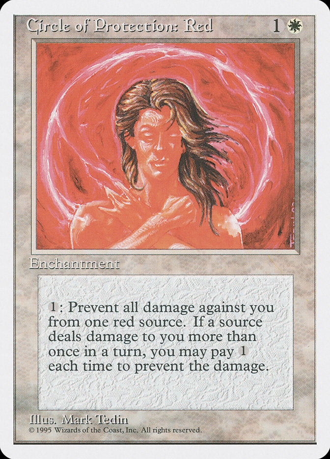 Circle of Protection: Red [Fourth Edition] | Card Merchant Takapuna