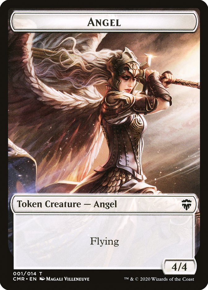 Angel // Horror Double-Sided Token [Commander Legends Tokens] | Card Merchant Takapuna