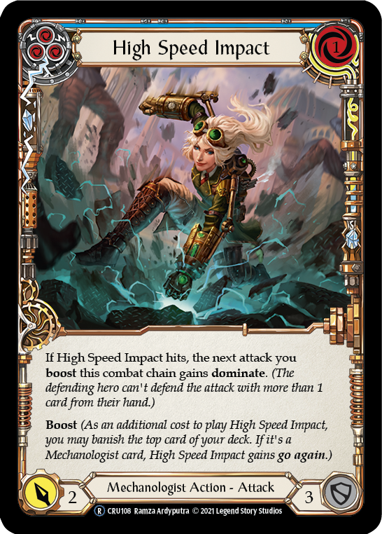 High Speed Impact (Blue) [U-CRU108] (Crucible of War Unlimited)  Unlimited Normal | Card Merchant Takapuna