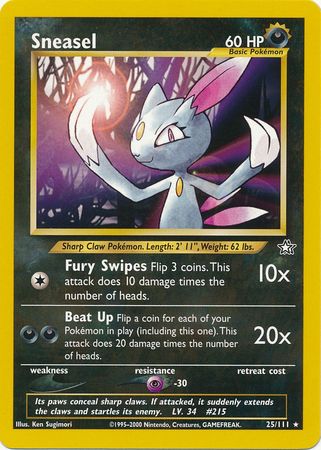 Sneasel (25/111) [Neo Genesis Unlimited] | Card Merchant Takapuna