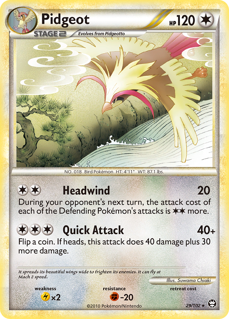 Pidgeot (29/102) [HeartGold & SoulSilver: Triumphant] | Card Merchant Takapuna