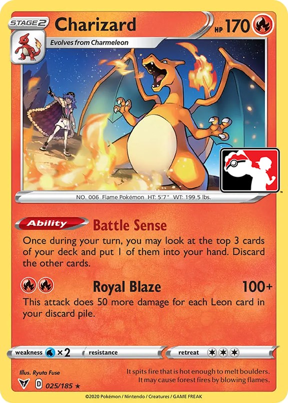 Charizard (025/185) [Prize Pack Series One] | Card Merchant Takapuna