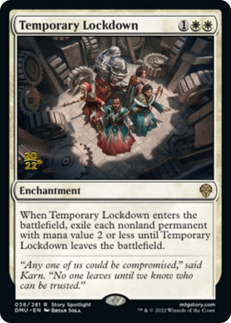 Temporary Lockdown [Dominaria United Prerelease Promos] | Card Merchant Takapuna