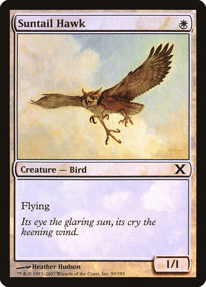 Suntail Hawk (Premium Foil) [Tenth Edition] | Card Merchant Takapuna