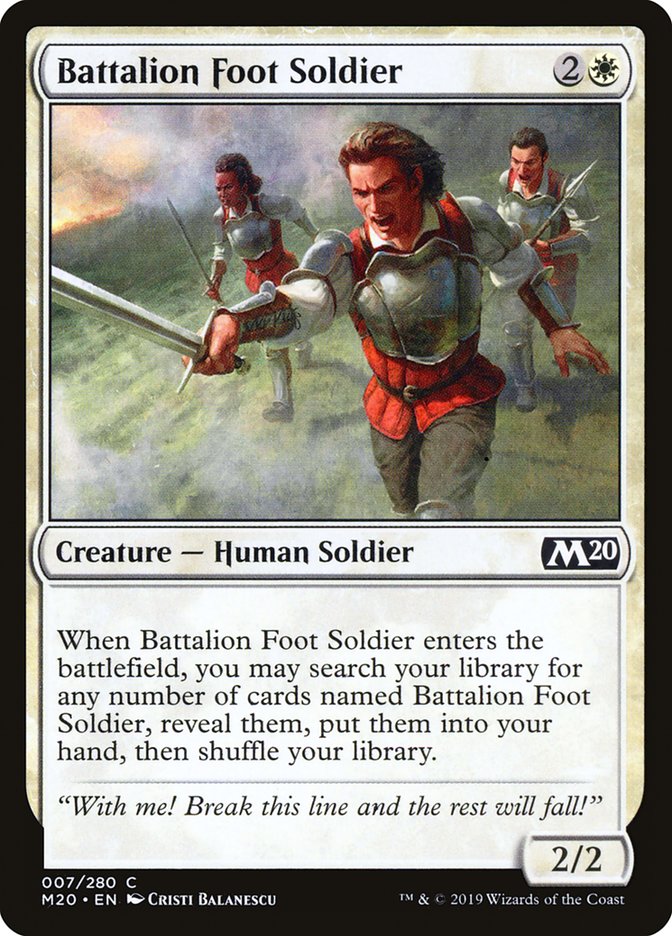 Battalion Foot Soldier [Core Set 2020] | Card Merchant Takapuna