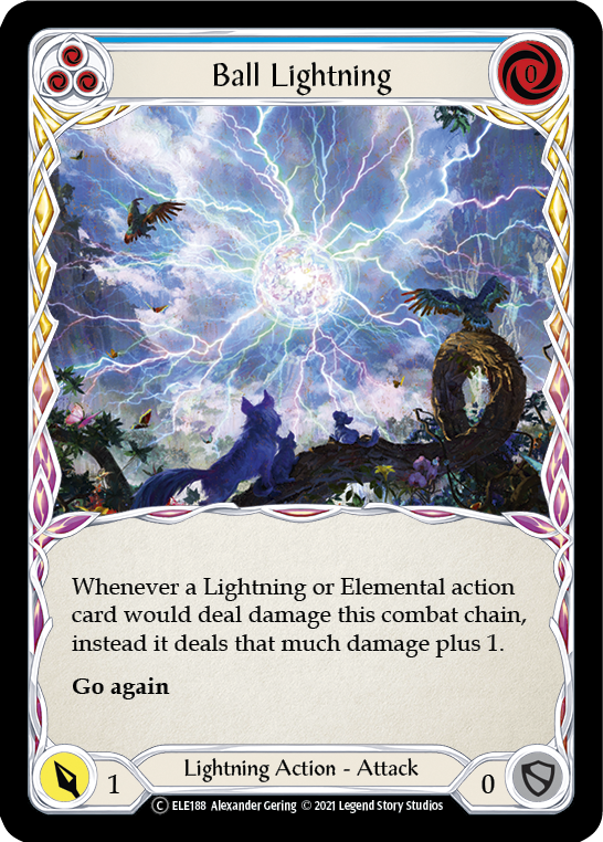 Ball Lightning (Blue) [U-ELE188] (Tales of Aria Unlimited)  Unlimited Normal | Card Merchant Takapuna