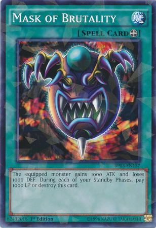 Mask of Brutality [BP03-EN137] Shatterfoil Rare | Card Merchant Takapuna