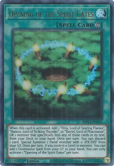 Opening of the Spirit Gates [MP21-EN251] Ultra Rare | Card Merchant Takapuna