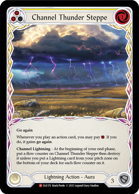 Channel Thunder Steppe [ELE175] (Tales of Aria)  1st Edition Rainbow Foil | Card Merchant Takapuna