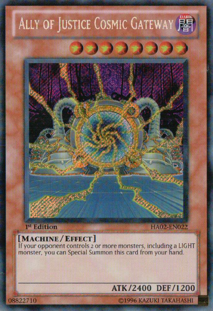 Ally of Justice Cosmic Gateway [HA02-EN022] Secret Rare | Card Merchant Takapuna