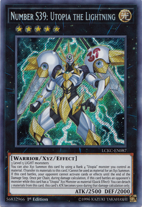 Number S39: Utopia the Lightning [LCKC-EN087] Secret Rare | Card Merchant Takapuna