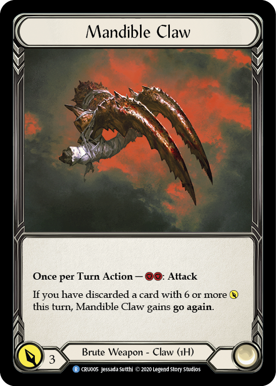 Mandible Claw [CRU005] (Crucible of War)  1st Edition Normal | Card Merchant Takapuna