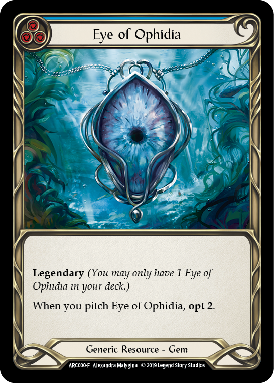 Eye of Ophidia [ARC000-F] (Arcane Rising)  1st Edition Cold Foil | Card Merchant Takapuna