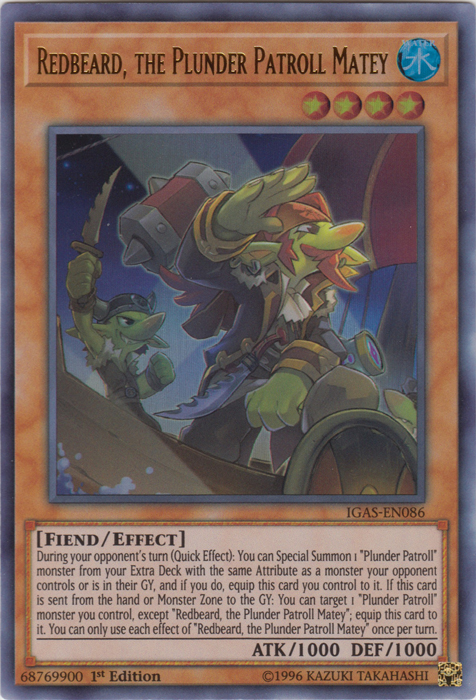 Redbeard, the Plunder Patroll Matey [IGAS-EN086] Ultra Rare | Card Merchant Takapuna