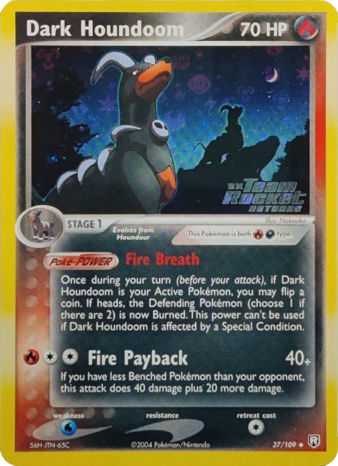 Dark Houndoom (37/109) (Stamped) [EX: Team Rocket Returns] | Card Merchant Takapuna