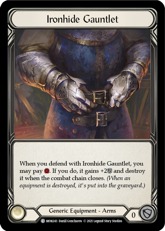 Ironhide Gauntlet [MON243-CF] (Monarch)  1st Edition Cold Foil | Card Merchant Takapuna