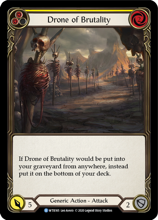 Drone of Brutality (Yellow) [U-WTR165] (Welcome to Rathe Unlimited)  Unlimited Normal | Card Merchant Takapuna